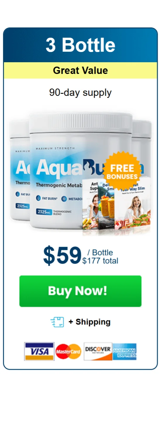 AquaBurn™ 3 bottles pricing
